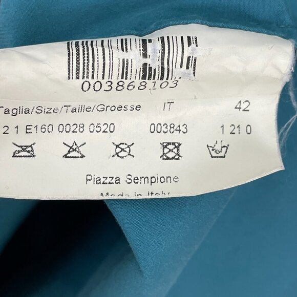 Piazza Sempione 42 Womans Pintuck Pleated Tunic Top Long Sleeve Button Up Shirt - Picture 4 of 10